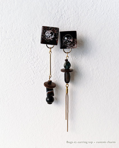 Bugs Eye 2way Earrings / Interchangeable / Macro View