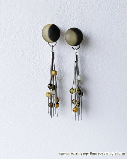 Bugs Eye 2way Earrings / Interchangeable / Macro View-Veins