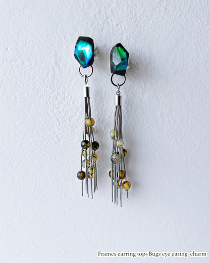 Bugs Eye 2way Earrings / Interchangeable / Macro View-Veins