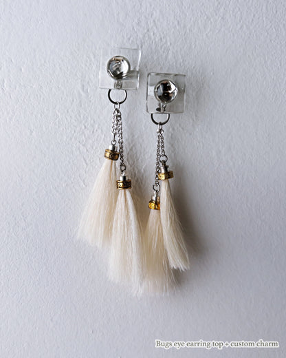 Bugs Eye 2way Earrings / Interchangeable / Jewel Scarab-Platina