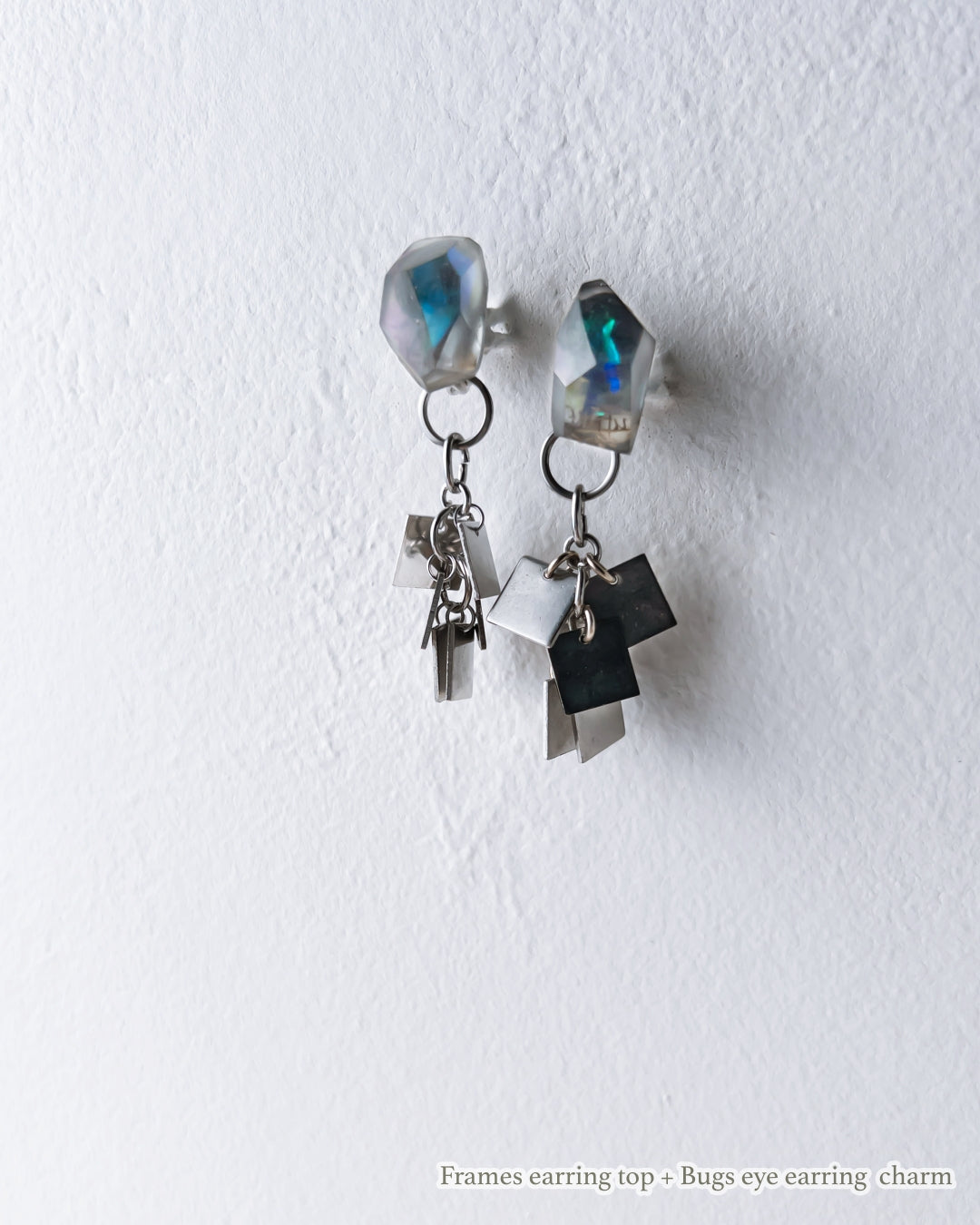 Bugs Eye 2way Earrings / Interchangeable / Jewel Scarab-Platina