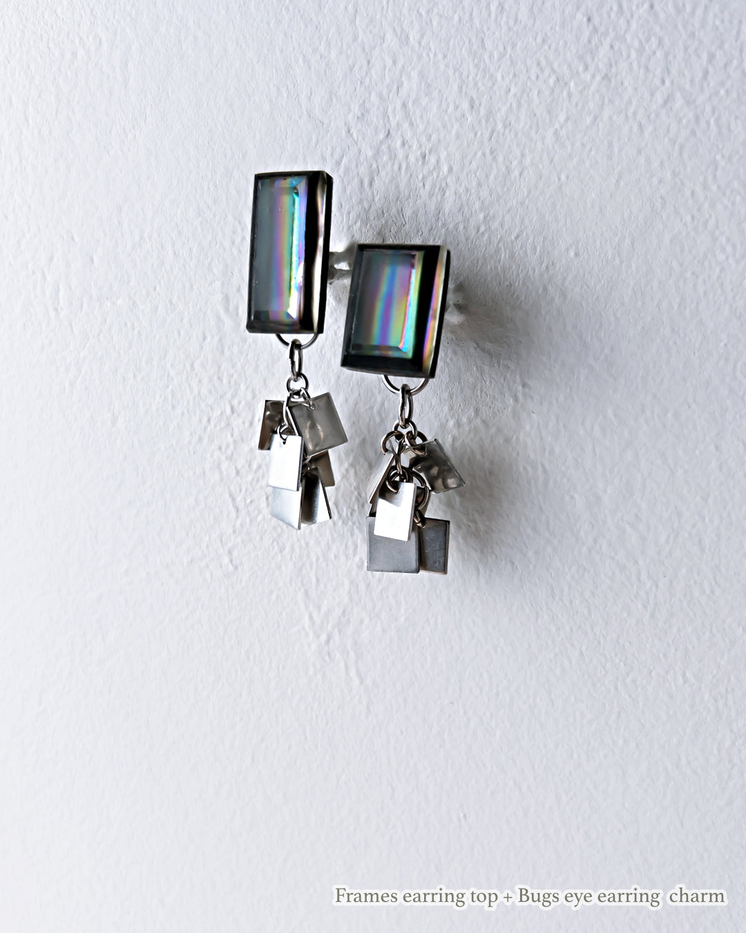 Bugs Eye 2way Earrings / Interchangeable / Jewel Scarab-Platina