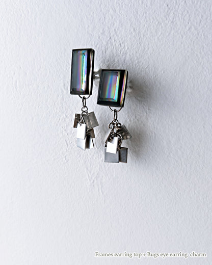Bugs Eye 2way Earrings / Interchangeable / Jewel Scarab-Platina