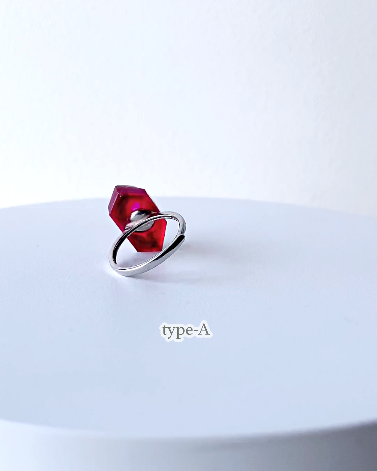 Frames ring /crystals/ Alice in wonderland_red 7-a/silver925