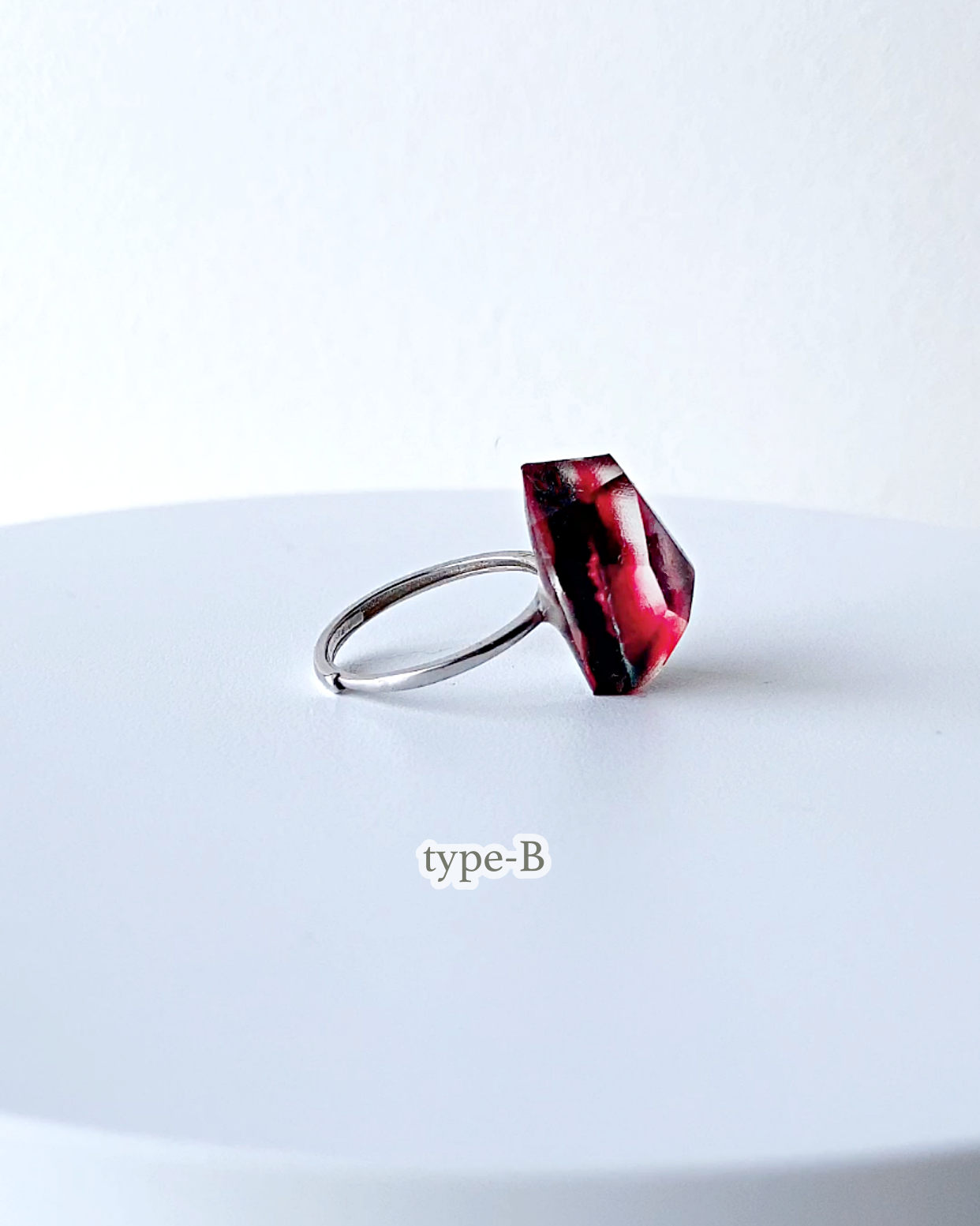 Frames ring /crystals/ Alice in wonderland_red 7-a/silver925