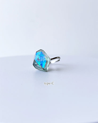 Frames Ring / Fragment / Alice in Wonderland_frost Blue-Gray 7-c / silver925 / type-C