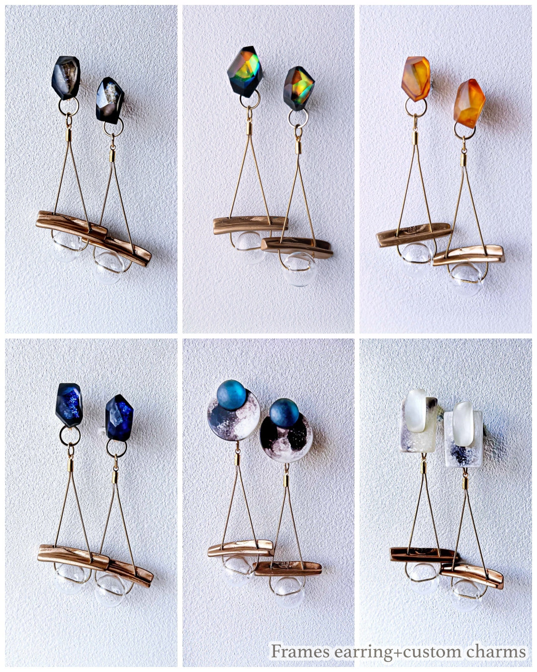 Galaxy 2way earrings /Halo/ Interchangeable clear