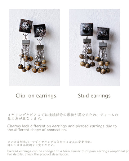 Bugs Eye 2way Earrings / Interchangeable / Macro View