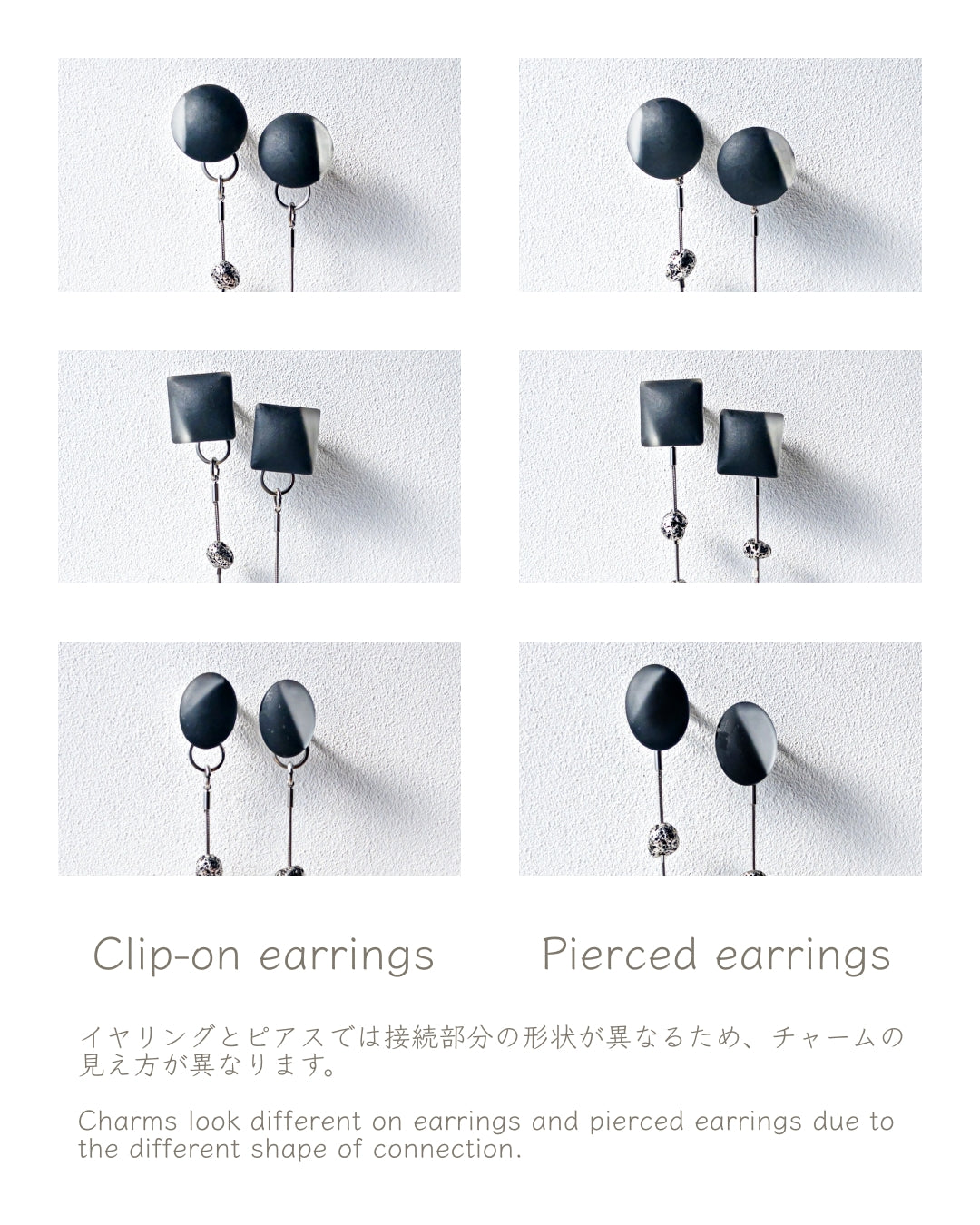 Custom earrings/Interchangeable /moon/ 着せ替え 月読 silver moon