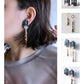 Moon phase cuffs earrings /ミチカケ/ brown-blue