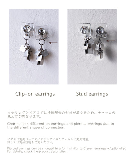 Bugs Eye 2way Earrings / Interchangeable / Jewel Scarab-Platina