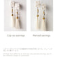 Frames earrings/pictures/floating moon white
