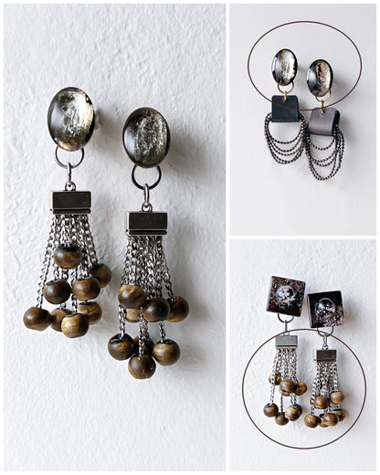 Bugs Eye 2way Earrings / Interchangeable / Macro View