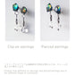Frames earrings/crystals/Floating prism 1-c
