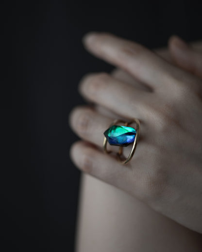 Orbit double line ring, ear cuff / Interchangeable /GOLD/silver925