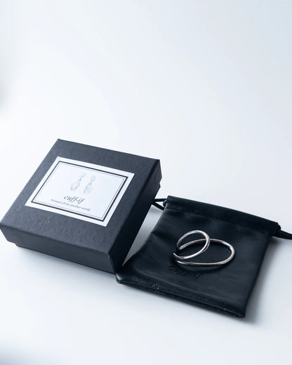 Orbit double line ring, ear cuff /Interchangeable /MIX/silver925