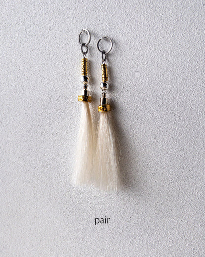 Custom charms/Interchangeable/着せ替えチャーム/horse hair white