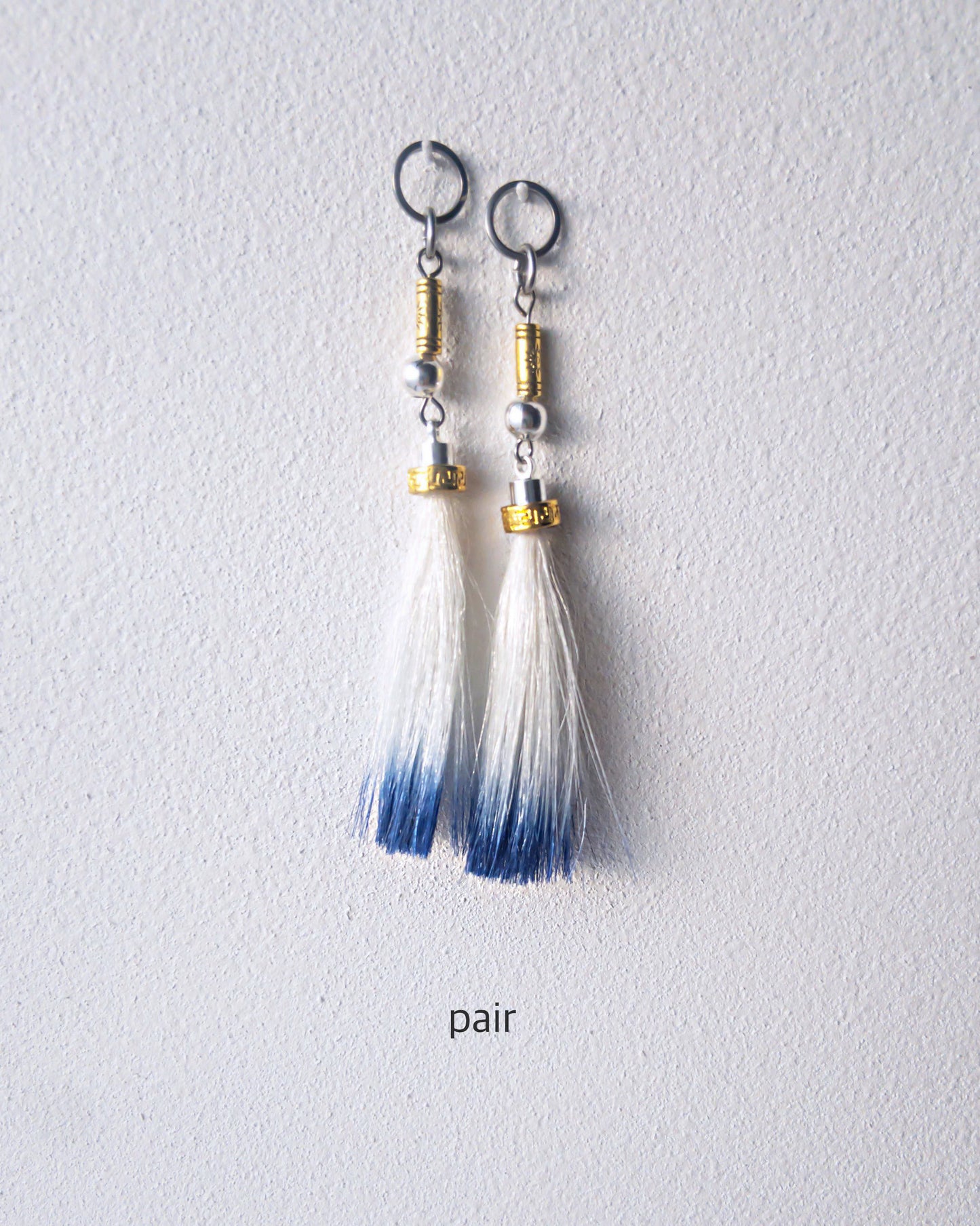 Custom charms/Interchangeable/着せ替えチャーム/horse hair blue