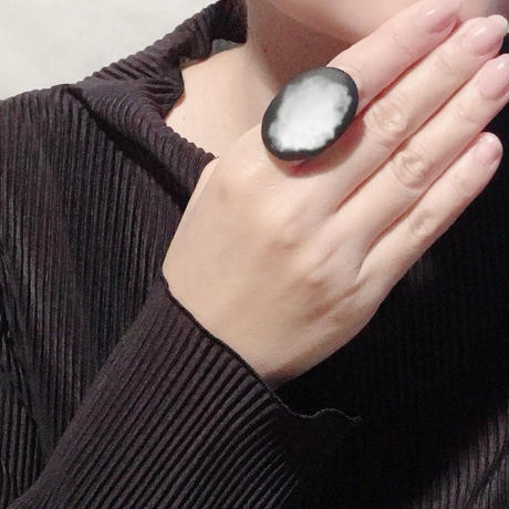 Galaxy volume ring /Moon/ full moon 満月 silver