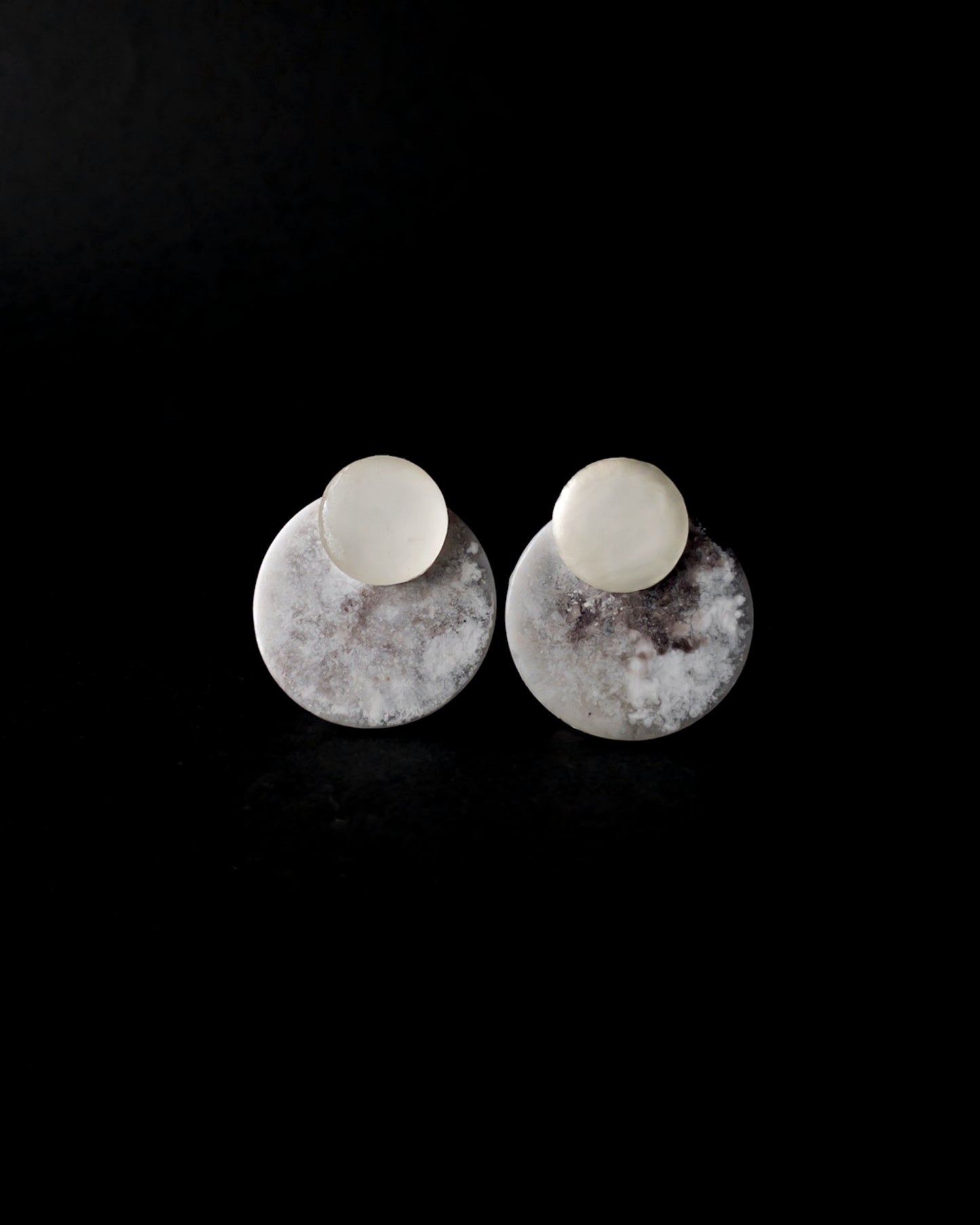 Moon phase cuffs earrings /Michikake/cold moon
