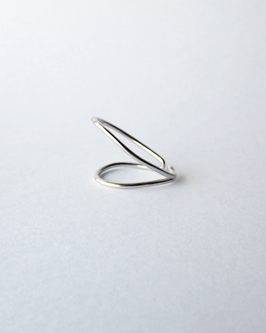 Orbit double line ring, ear cuff / Interchangeable /着せ替えダブルリング・イヤーカフ/silver925