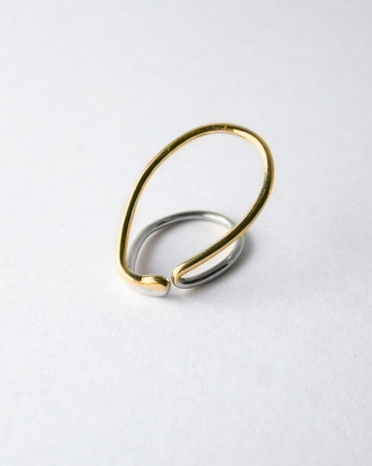 Orbit double line ring, ear cuff / Interchangeable /着せ替えダブルリング・イヤーカフ/ MIX/silver925