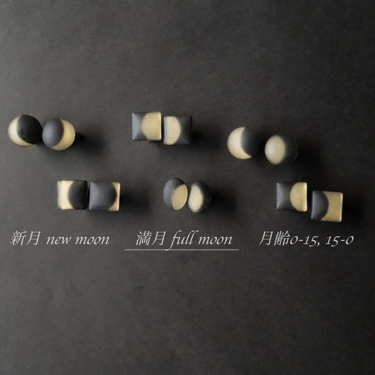 Custom earrings  Interchangeable /moon/着せ替え/ full moon 満月
