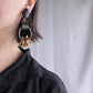 Galaxy 2way earrings /floating/ Interchangeable oval