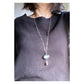 Galaxy necklace /full moon/ Interchangeable 満月 silver M
