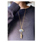Galaxy necklace /moon/ Interchangeable  月読_gold L