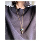 Galaxy necklace /Saturn/ Interchangeable 土星_green M
