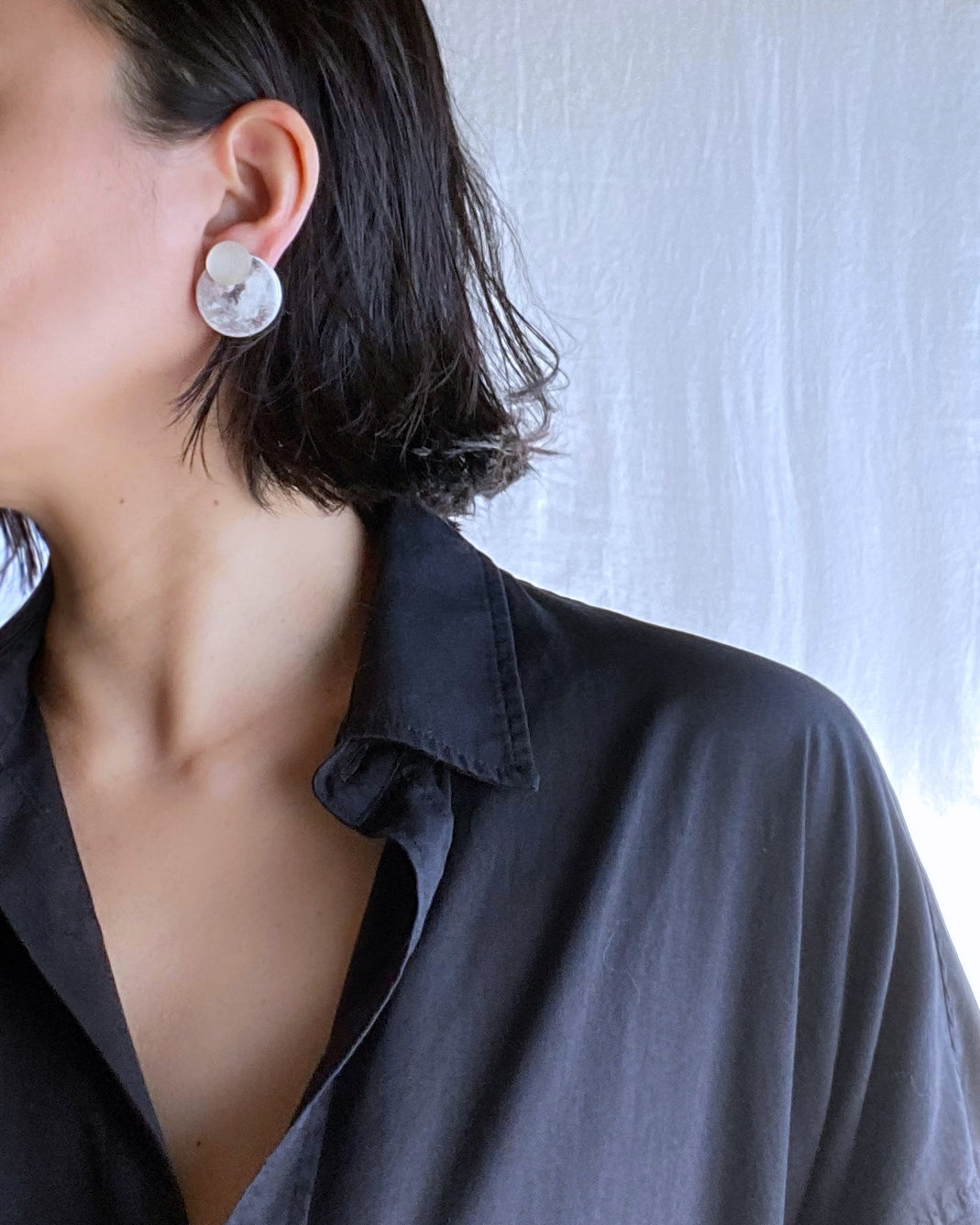 Moon phase cuffs earrings /ミチカケ/ cold moon