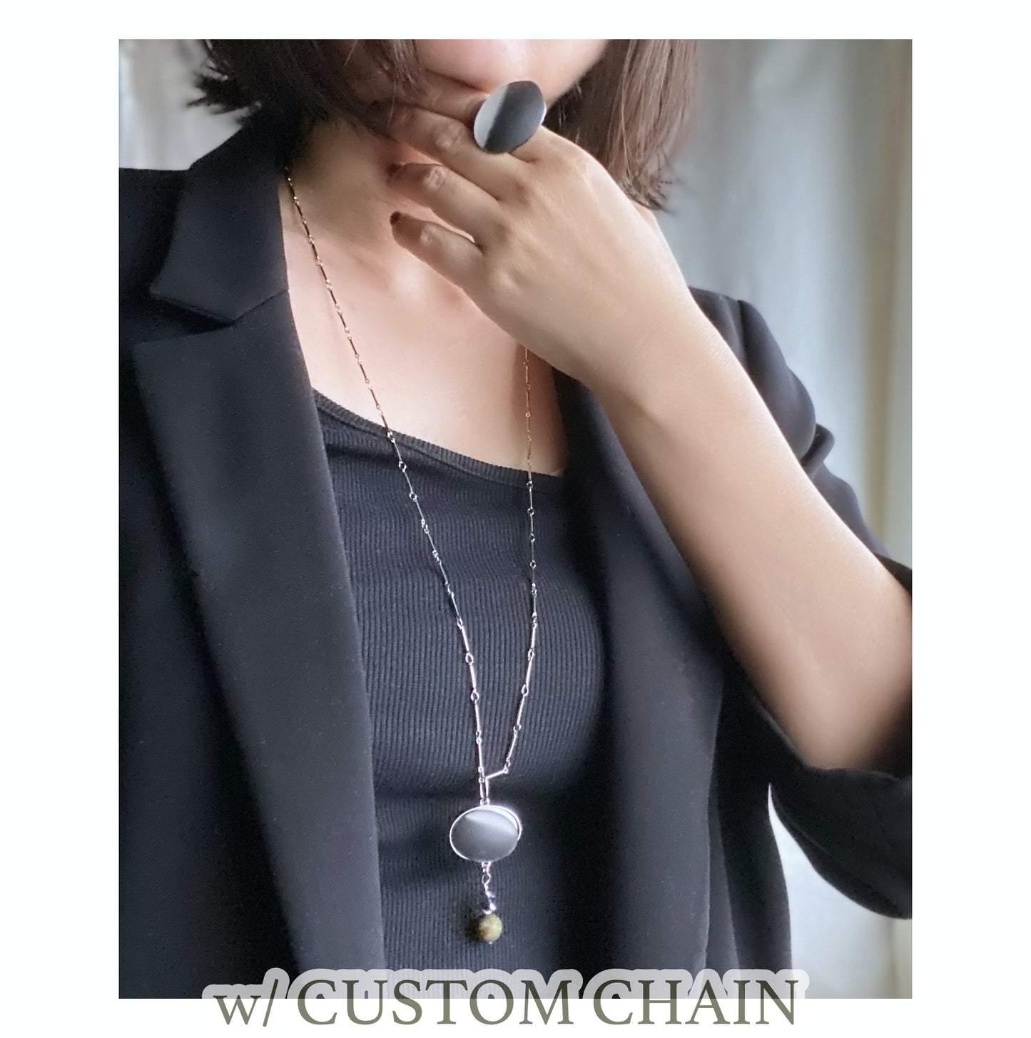 Galaxy necklace /moon/ Interchangeable Tsukuyomi silver M