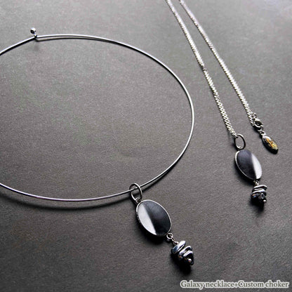 Galaxy necklace /moon/ Interchangeable 月読 silver S